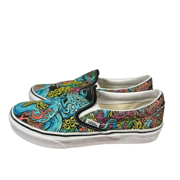 Vans off the wall shoes 507698 Ocean octopus Men’s Size 6.5 Women’s Size 8 - Picture 2 of 8